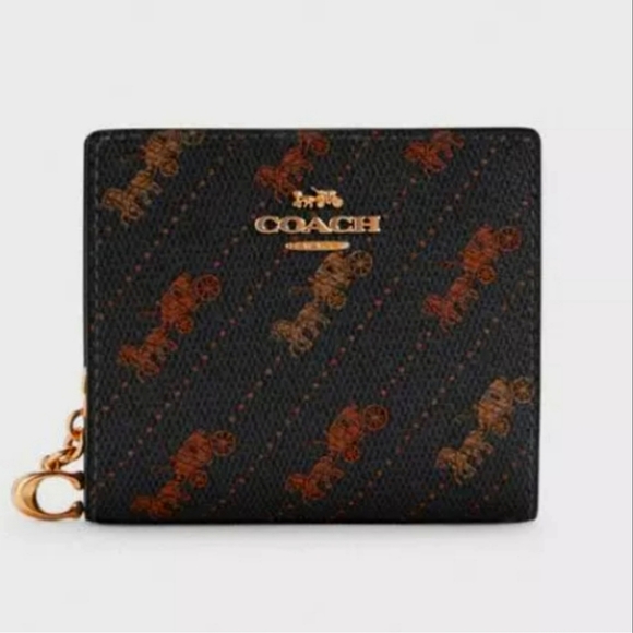 Coach Handbags - COACH Snap Wallet with Horse and Carriage …